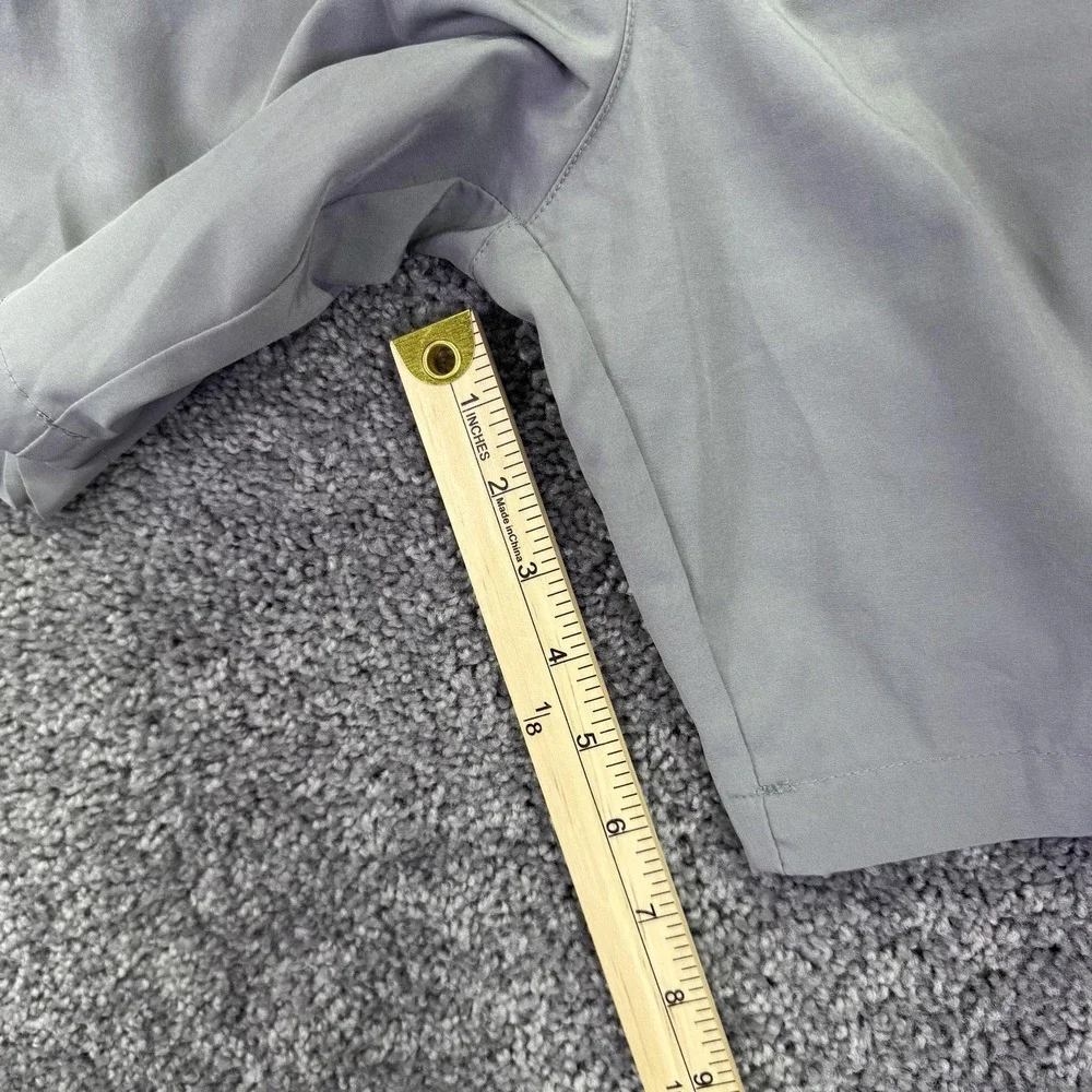 Santiny Shorts Mens Large Gray Athletic Elastic Waist Zip Pockets Hiking Running